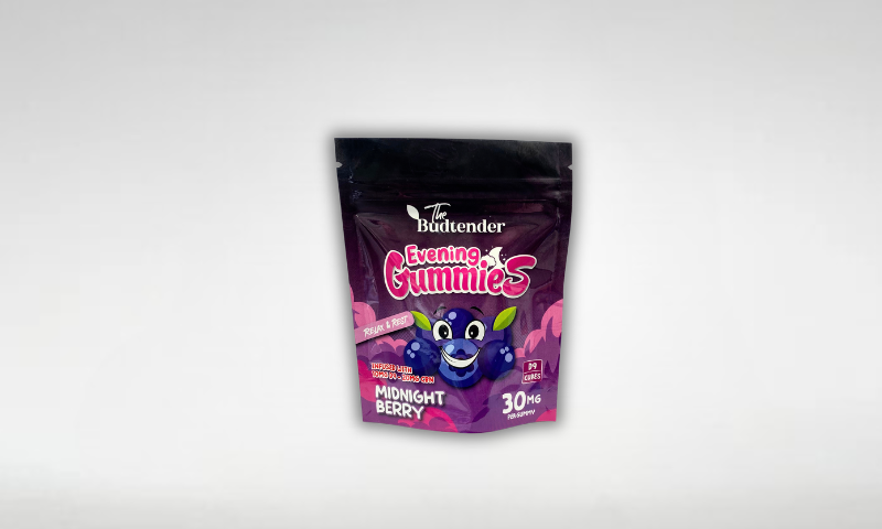 CBN sleep gummies, midnight berry, evening blend