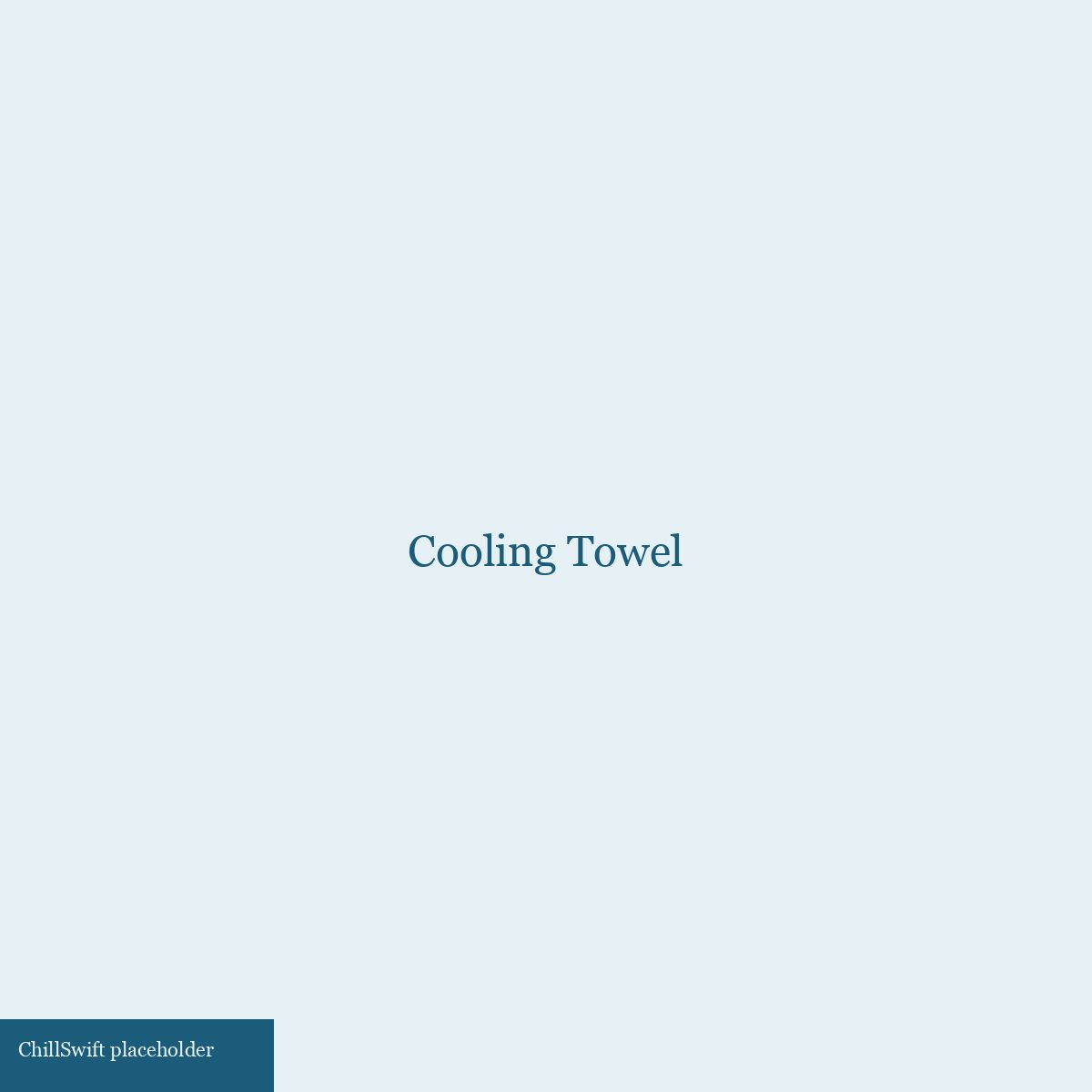 ChillSwift cooling towel folded next to a water bottle and gym kit