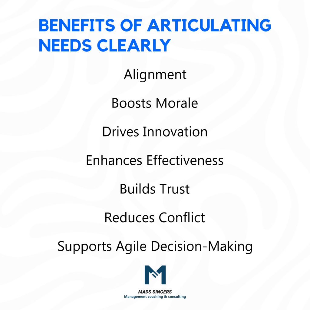 Benefits of Articulating Needs Clearly