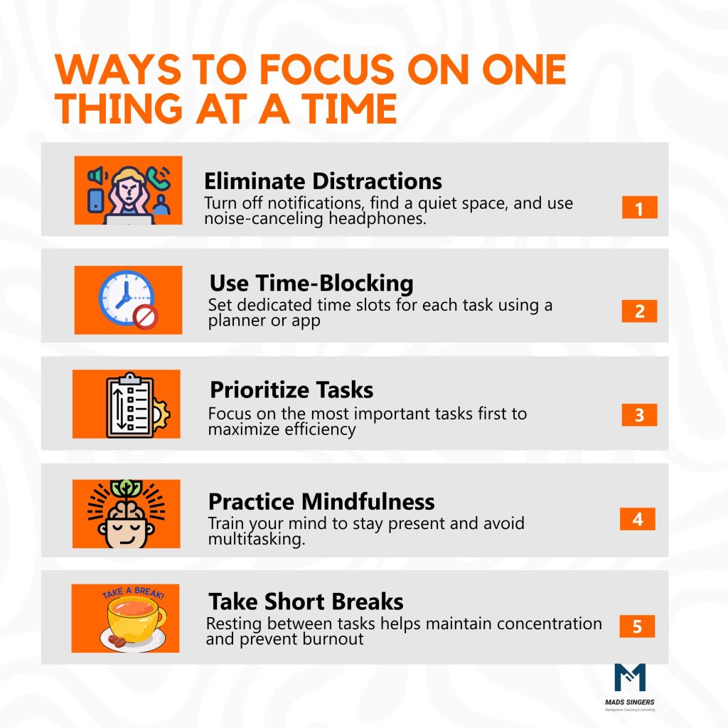 how to focus on one thing at a time