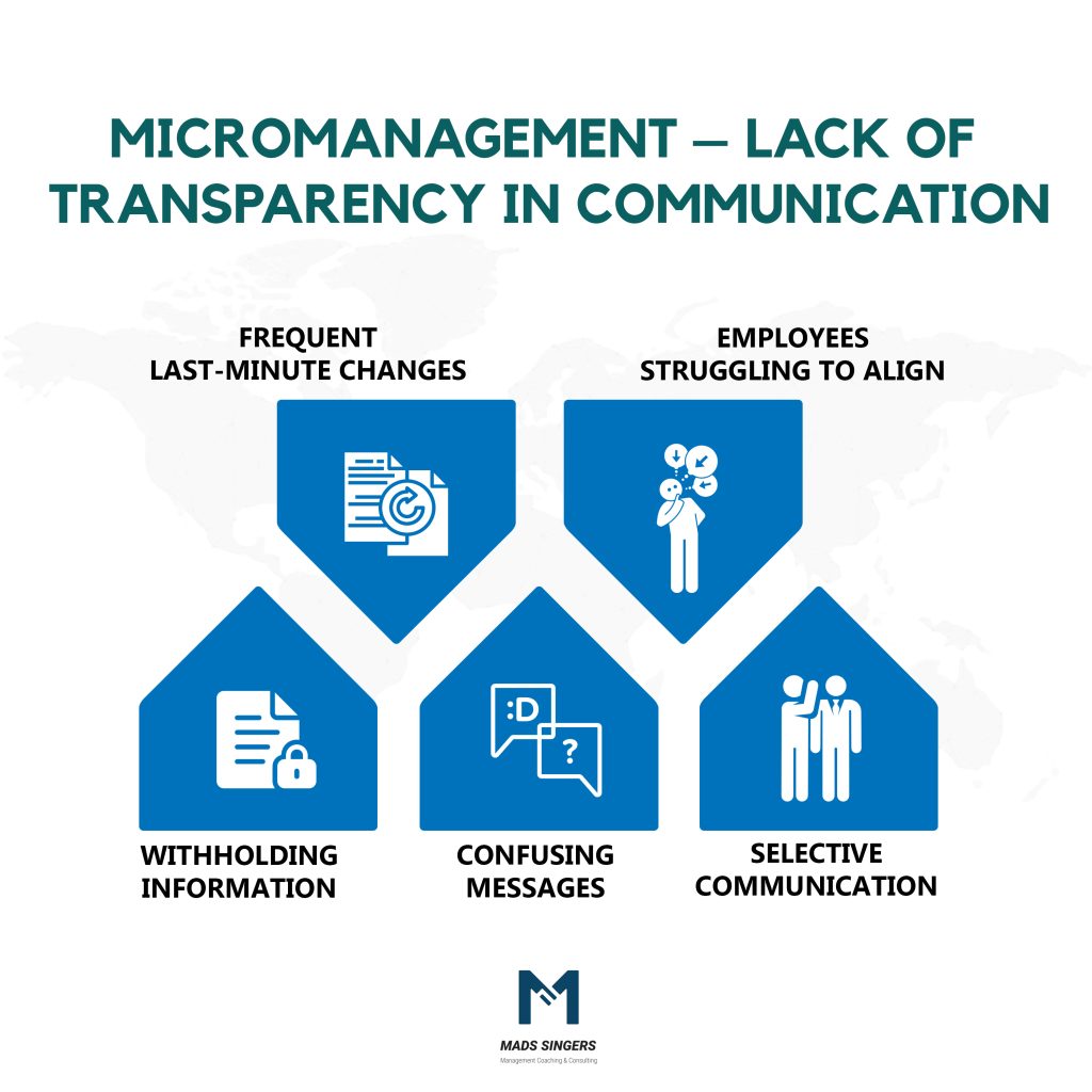 lack of transparency in communication - miromanagement