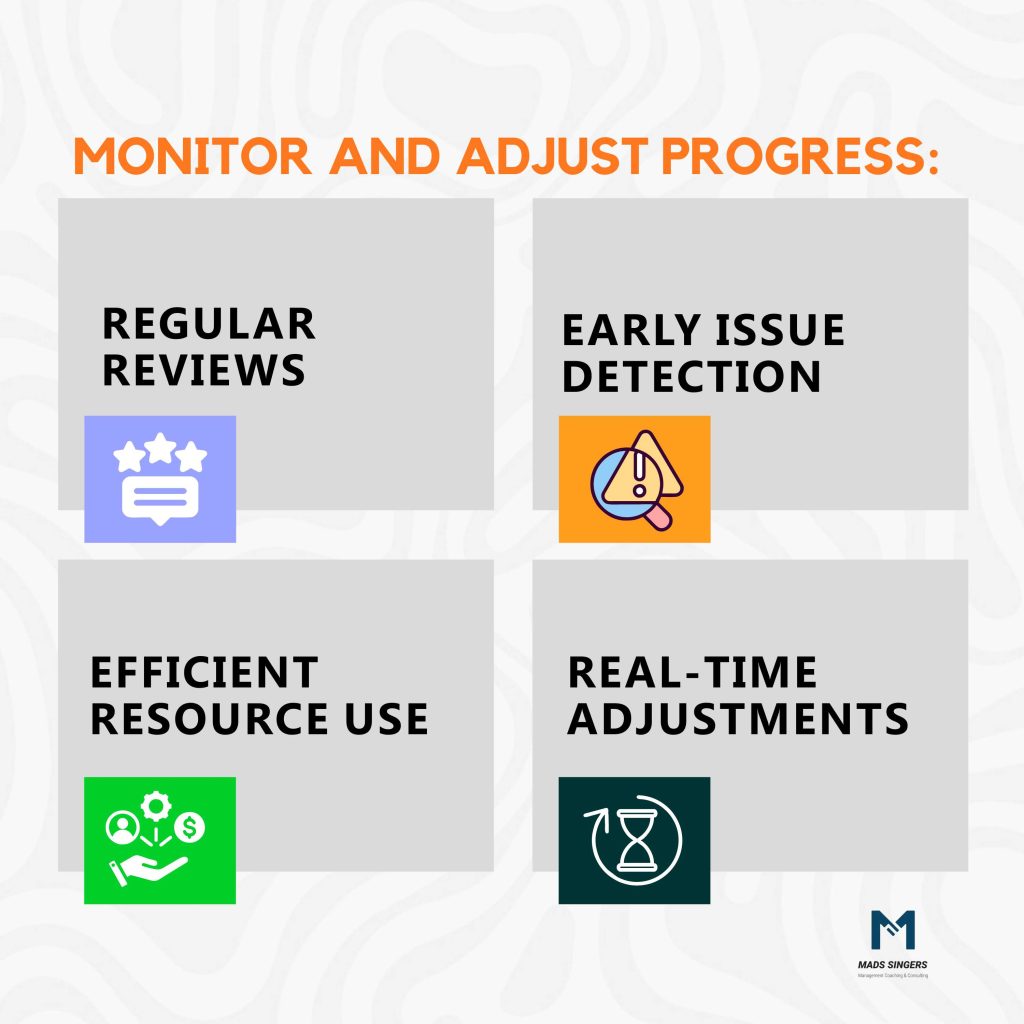 monitor and adjust progress