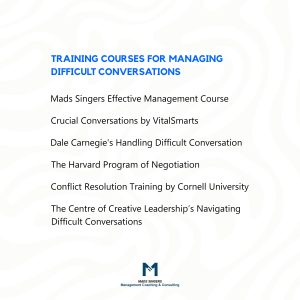 Training courses for managing conversation