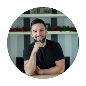 White Gray Simple Geometric Professional Circle Profile Photo Instagram Post