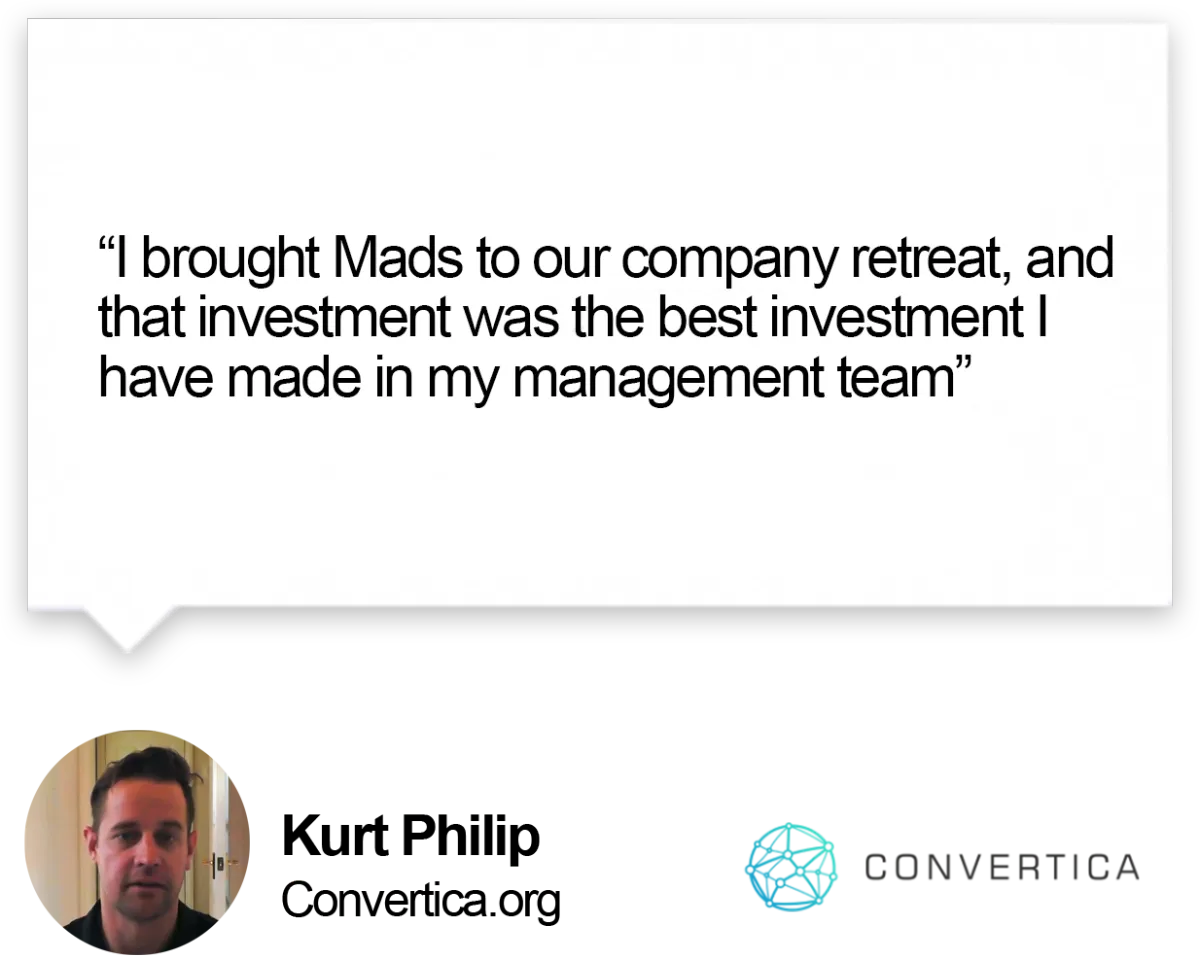 Client testimonial for Mads Singers