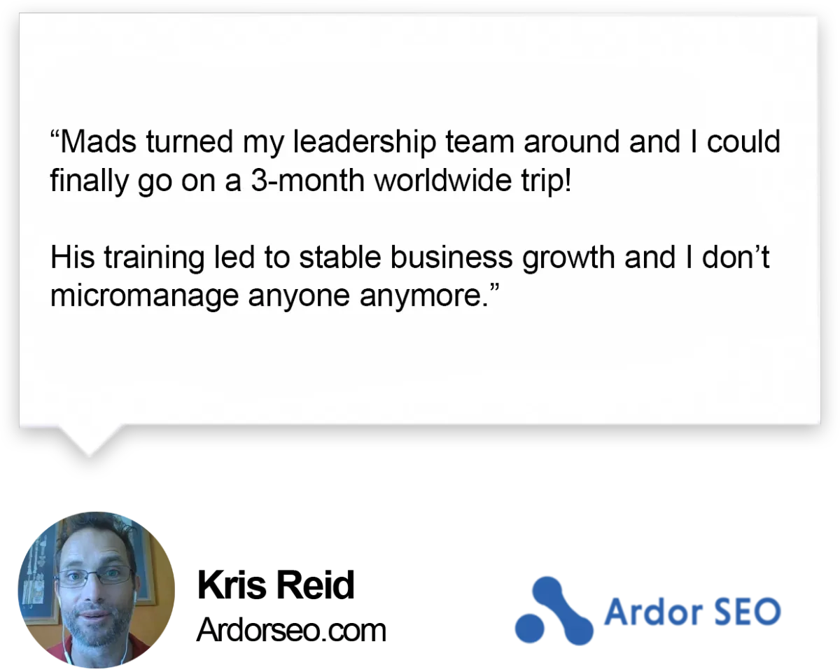 Client testimonial for Mads Singers